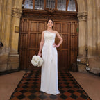 One-Shoulder Lace Wedding Gown