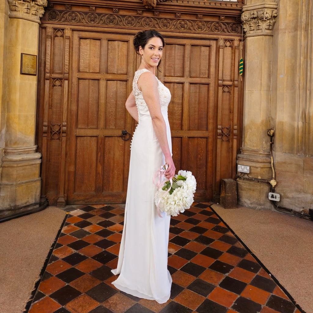 One-Shoulder Lace Wedding Gown