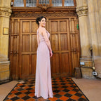 Cross-Back Plunge Neck Maxi Dress