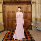 Cross-Back Plunge Neck Maxi Dress