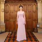 Cross-Back Plunge Neck Maxi Dress